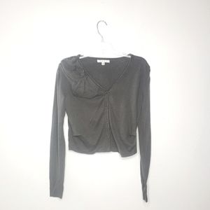 Cabi Cashmere Blend Loden Posh Cardigan Size Small